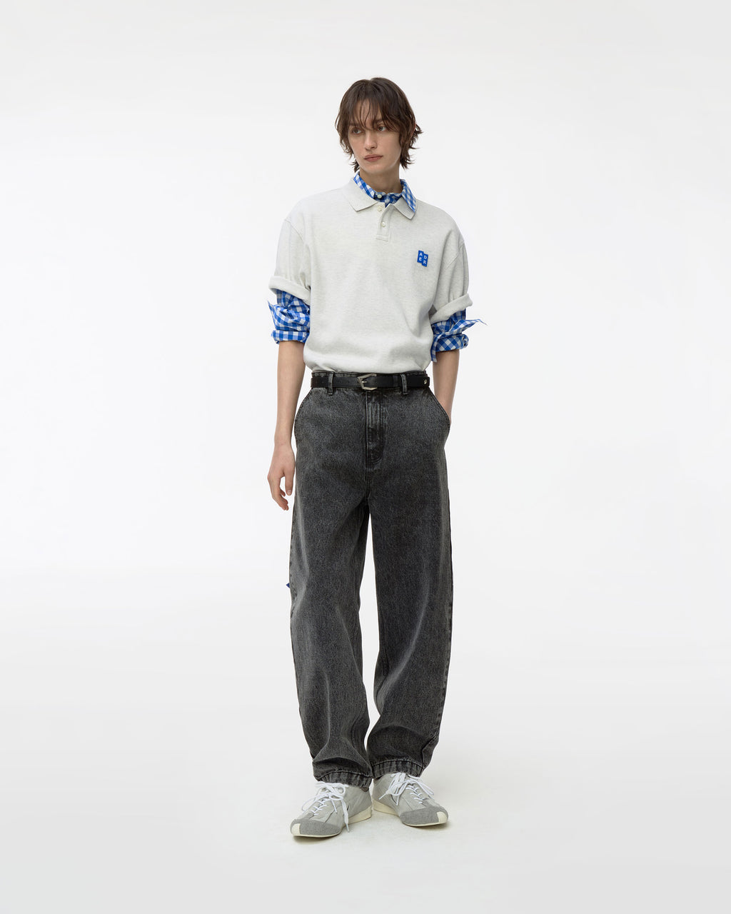 Ader Error - Sig; BL Tag polo t-shirt 01 (Oatmeal) product image 8 | TRAB K-Fashion Australia