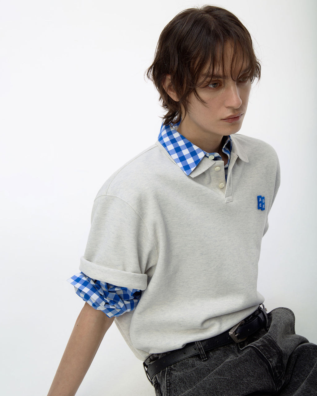 Ader Error - Sig; BL Tag polo t-shirt 01 (Oatmeal) product image 11 | TRAB K-Fashion Australia