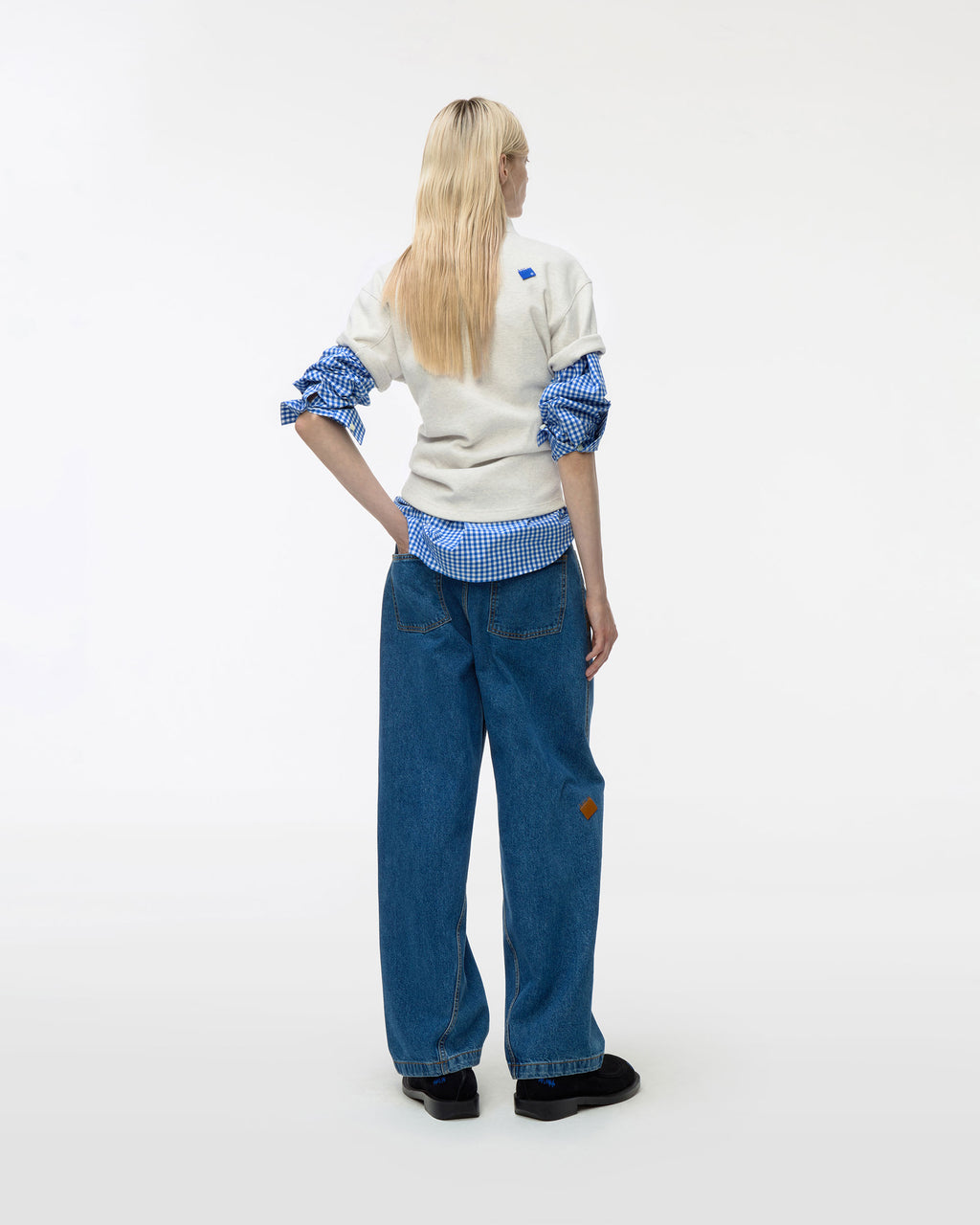 Ader Error - Sig; BL Tag polo t-shirt 01 (Oatmeal) product image 2 | TRAB K-Fashion Australia