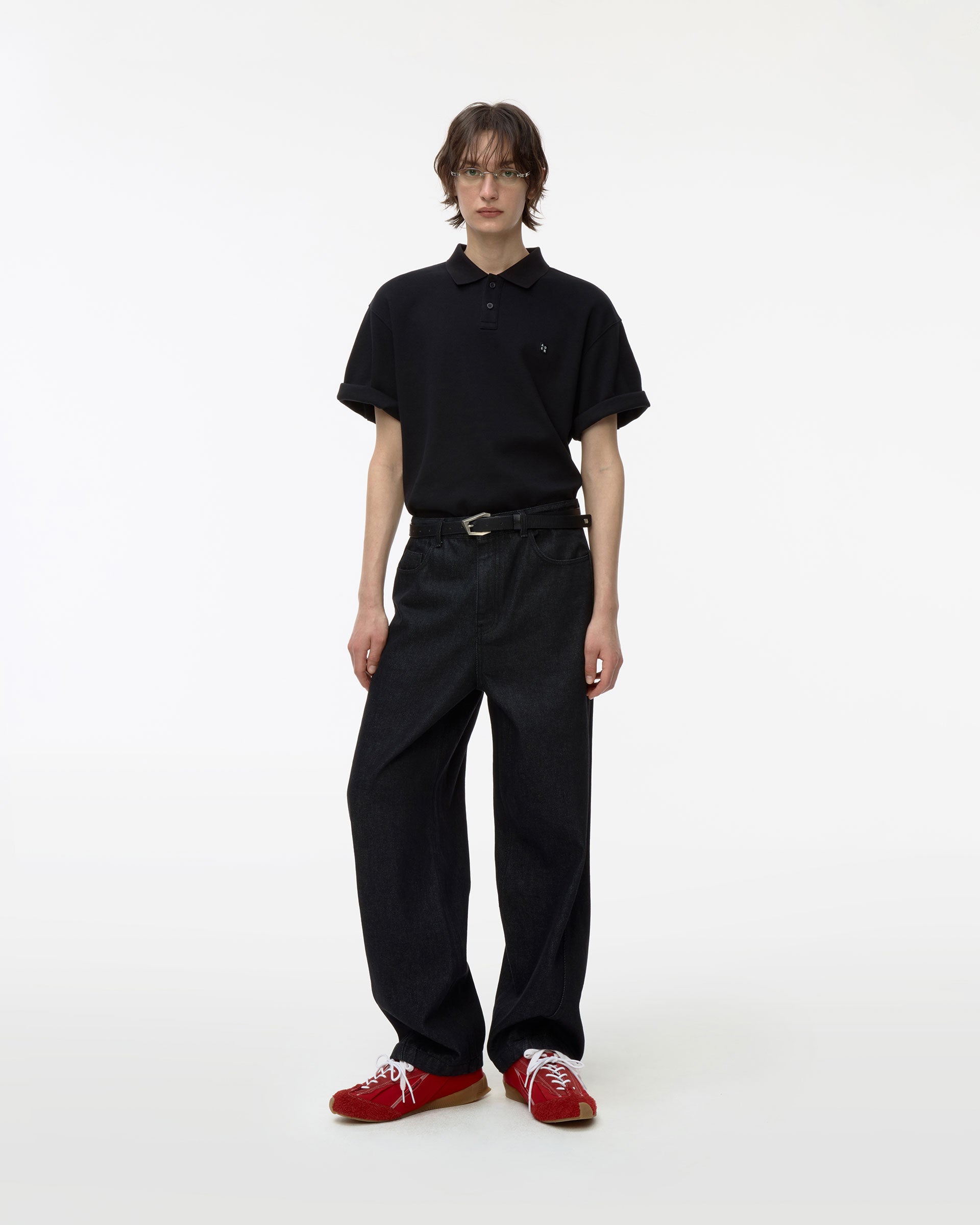 Ader Error - Sig; BL Tag polo t-shirt 02 (Noir) product image 9 | TRAB K-Fashion Australia