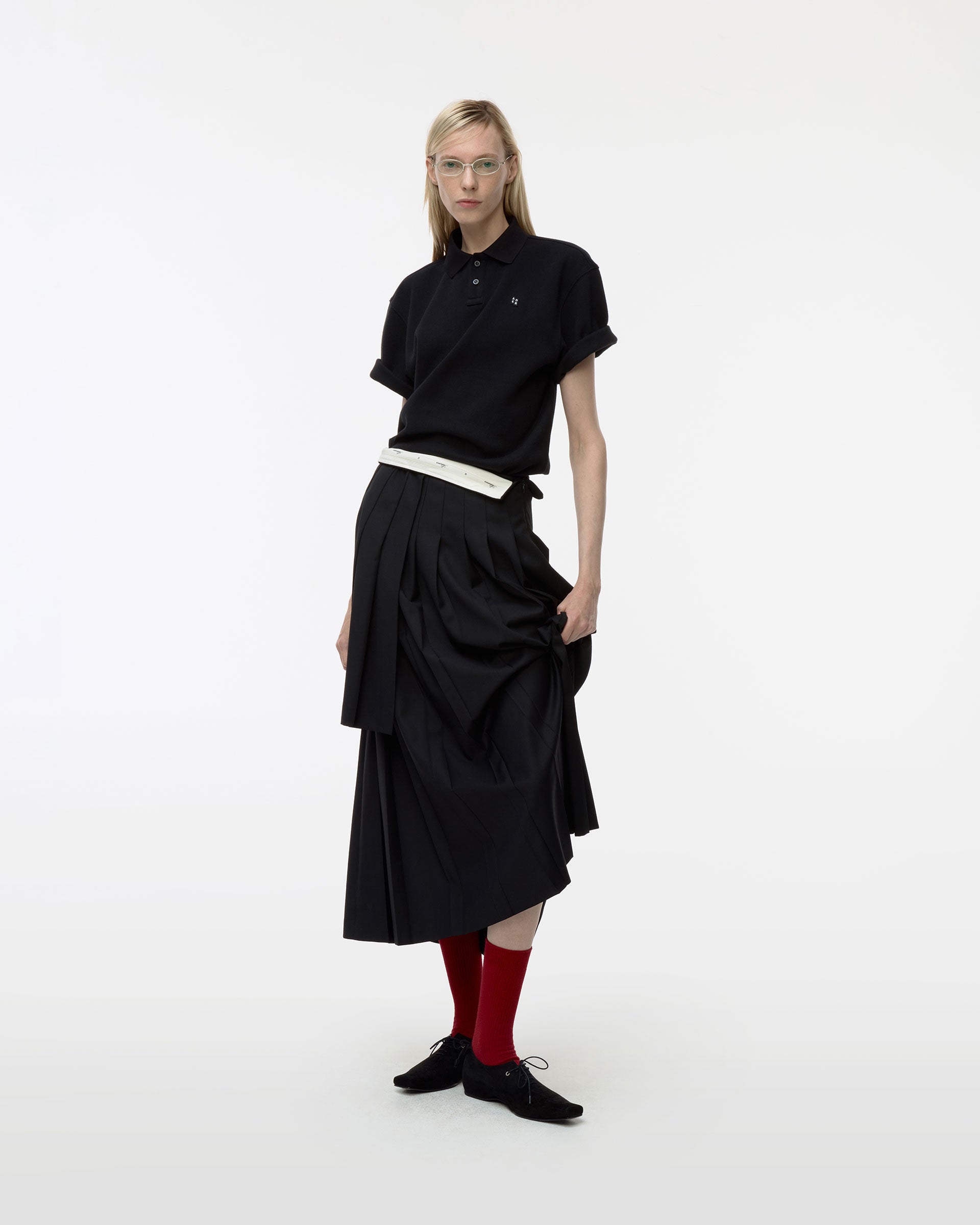 Ader Error - Sig; BL Tag polo t-shirt 02 (Noir) product image 2 | TRAB K-Fashion Australia