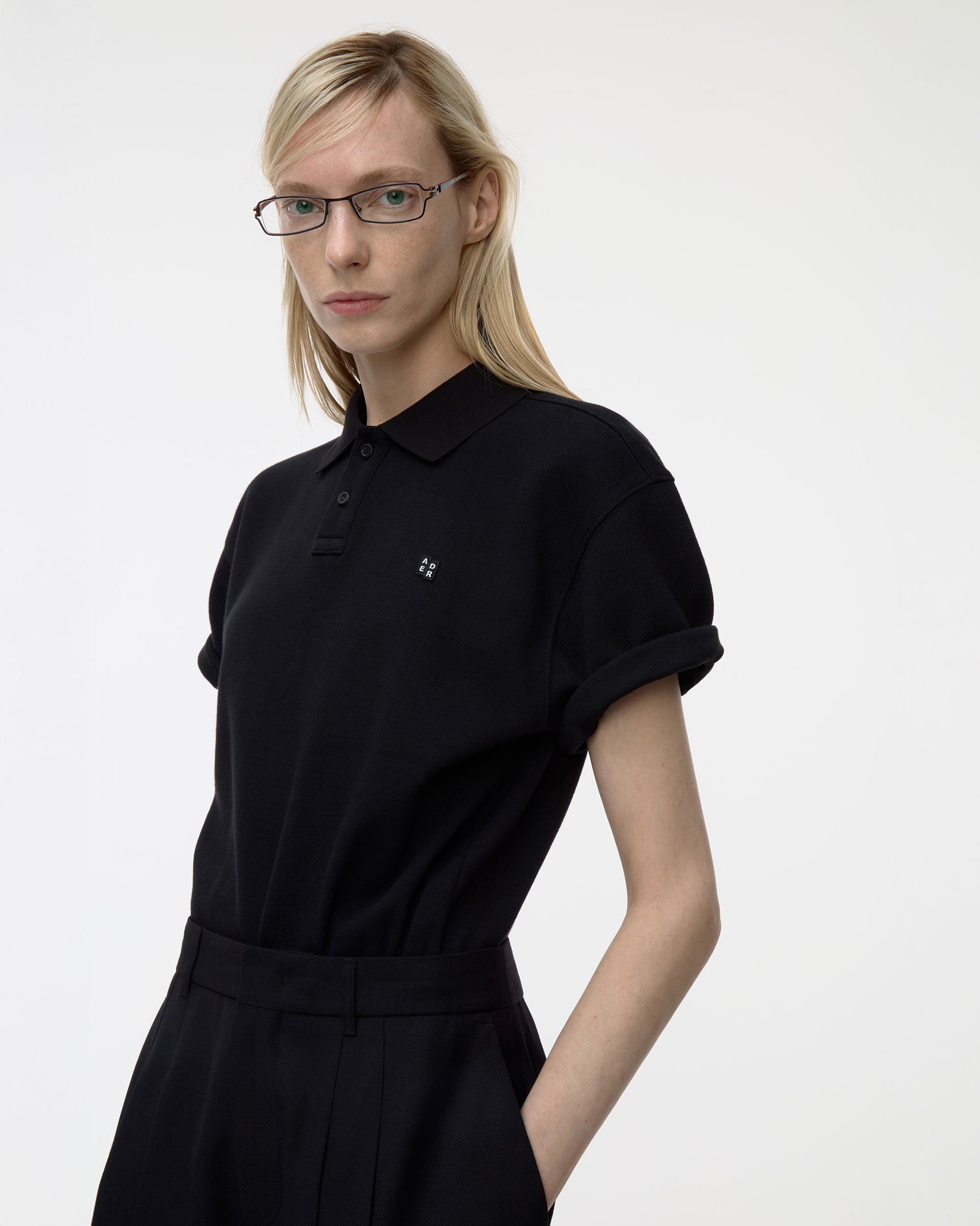 Ader Error - Sig; BL Tag polo t-shirt 02 (Noir) product image 4 | TRAB K-Fashion Australia