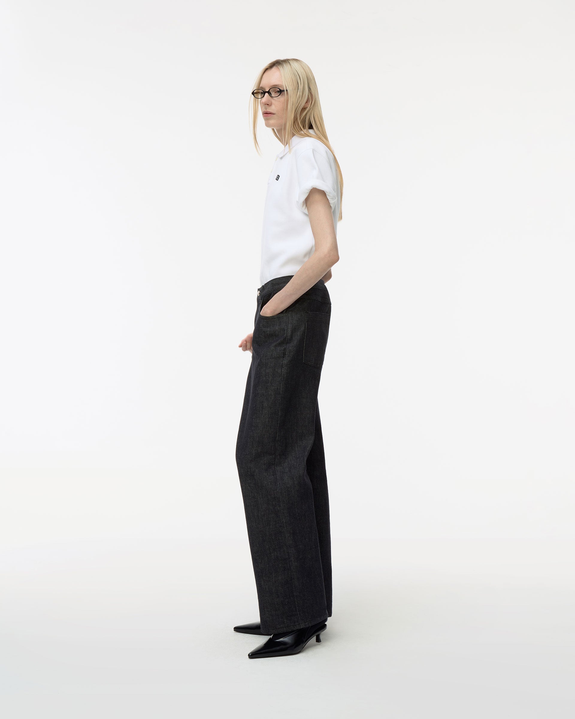 Ader Error - Sig; BL Tag polo t-shirt 02 (Off White) product image 2 | TRAB K-Fashion Australia