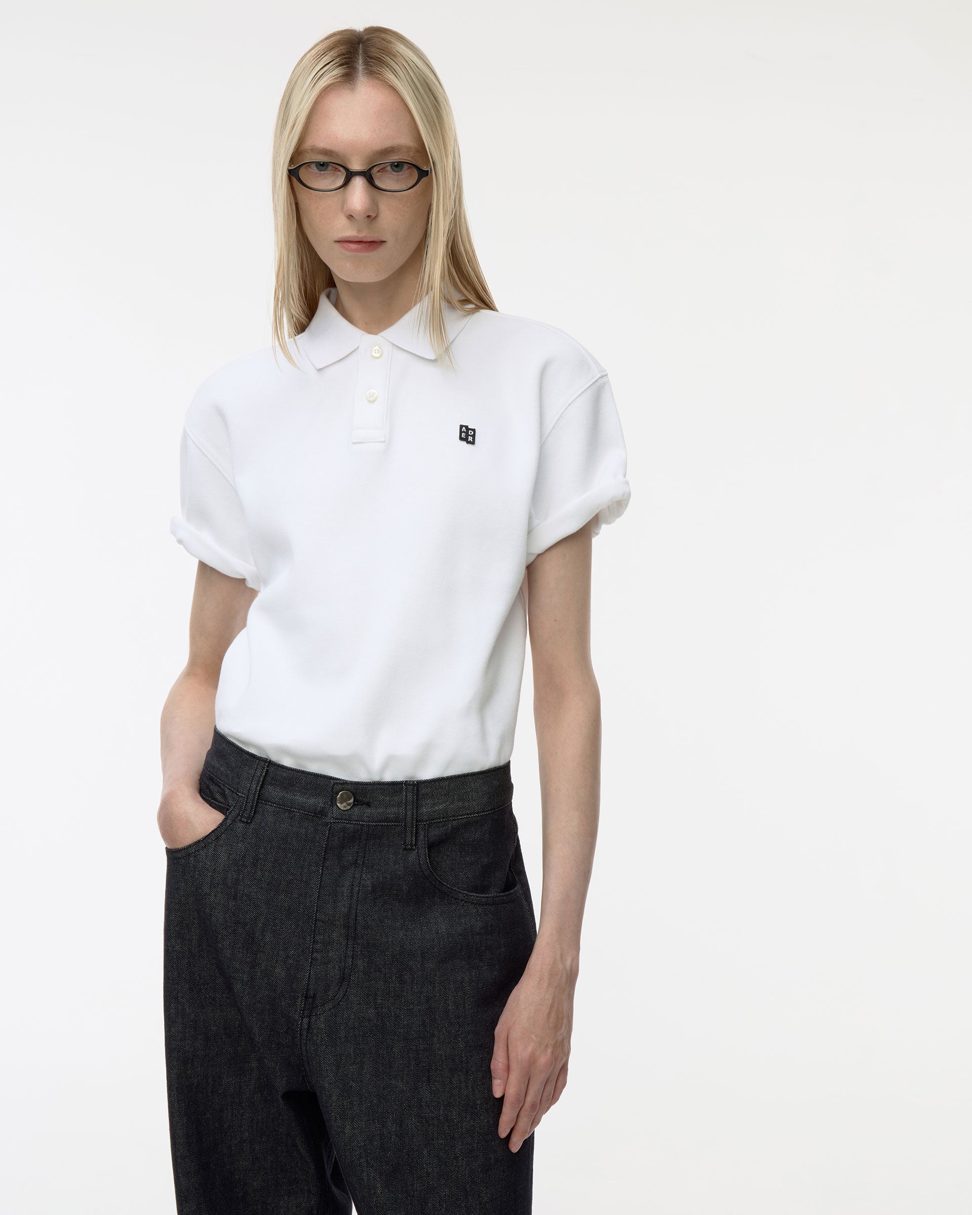 Ader Error - Sig; BL Tag polo t-shirt 02 (Off White) product image 5 | TRAB K-Fashion Australia