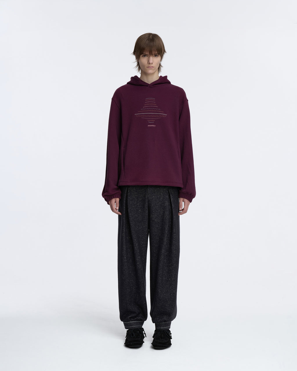 Ader Error - Hoodie Product. 19 (Burgundy) product image 2 | TRAB K-Fashion Australia