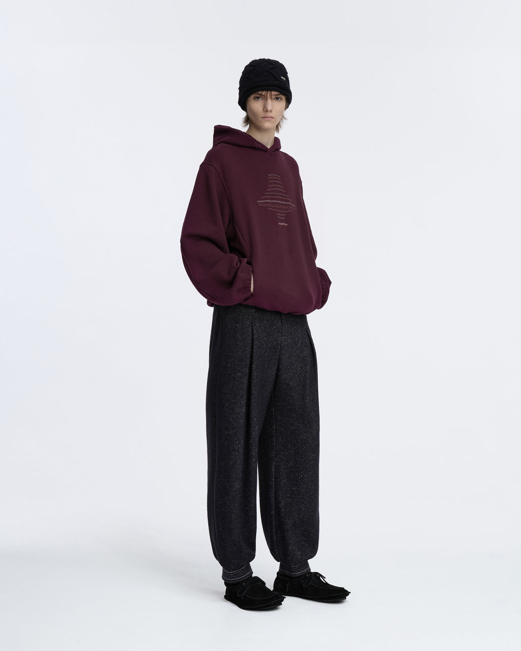 Ader Error - Hoodie Product. 19 (Burgundy) product image 4 | TRAB K-Fashion Australia