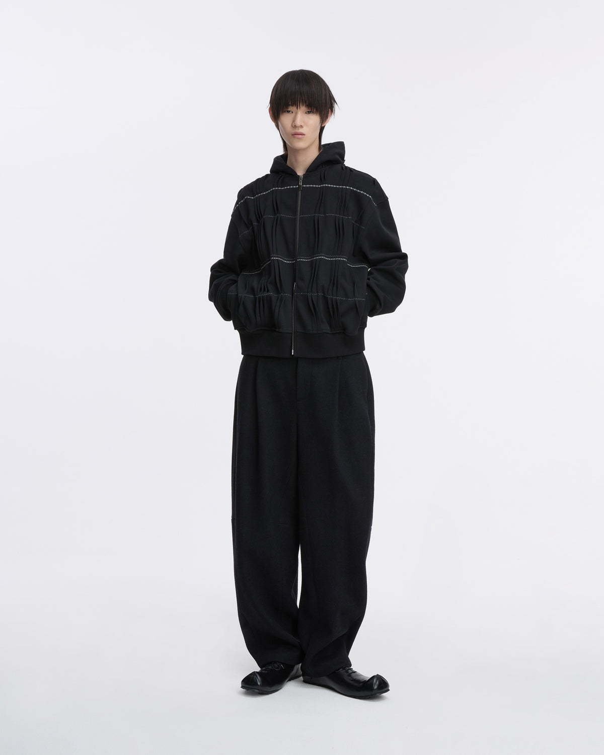 Ader Error - Hoodie zip-up Product. 20 (Noir) product image 1 | TRAB K-Fashion Australia