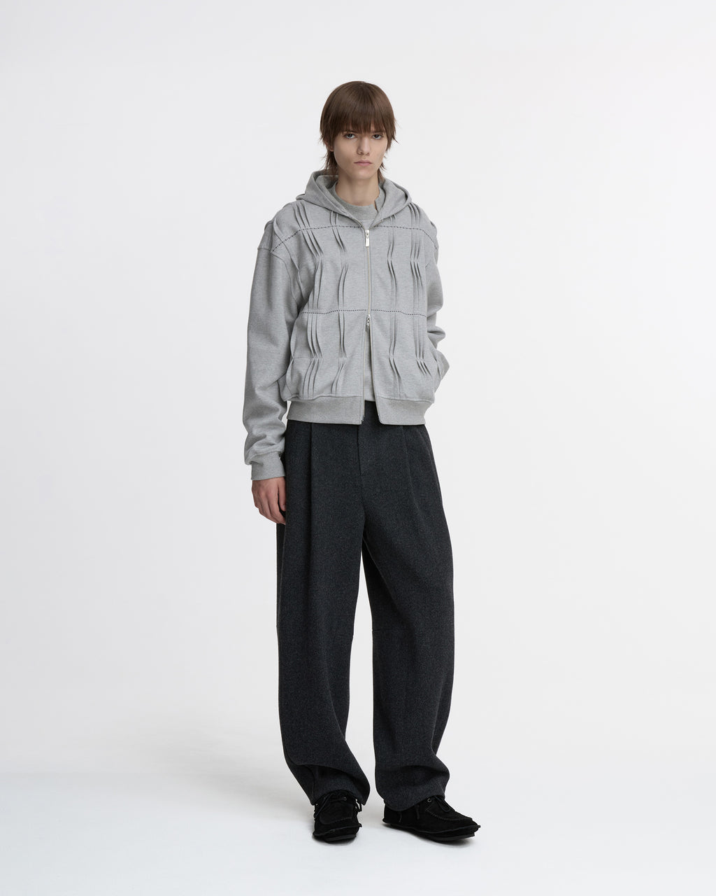 Ader Error - Hoodie zip-up Product. 20 (Grey) product image 1 | TRAB K-Fashion Australia