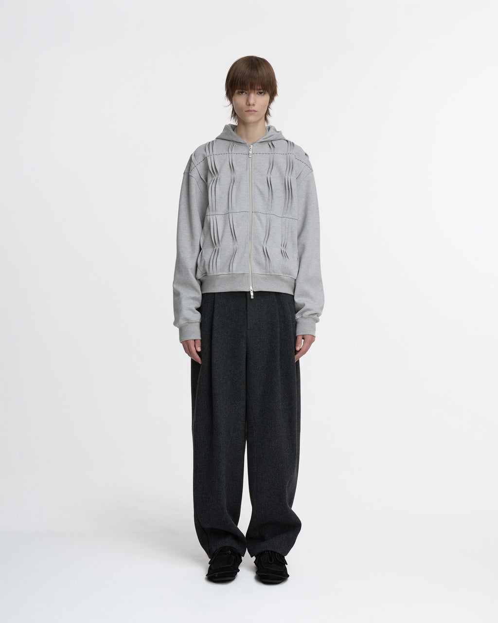 Ader Error - Hoodie zip-up Product. 20 (Grey) product image 2 | TRAB K-Fashion Australia