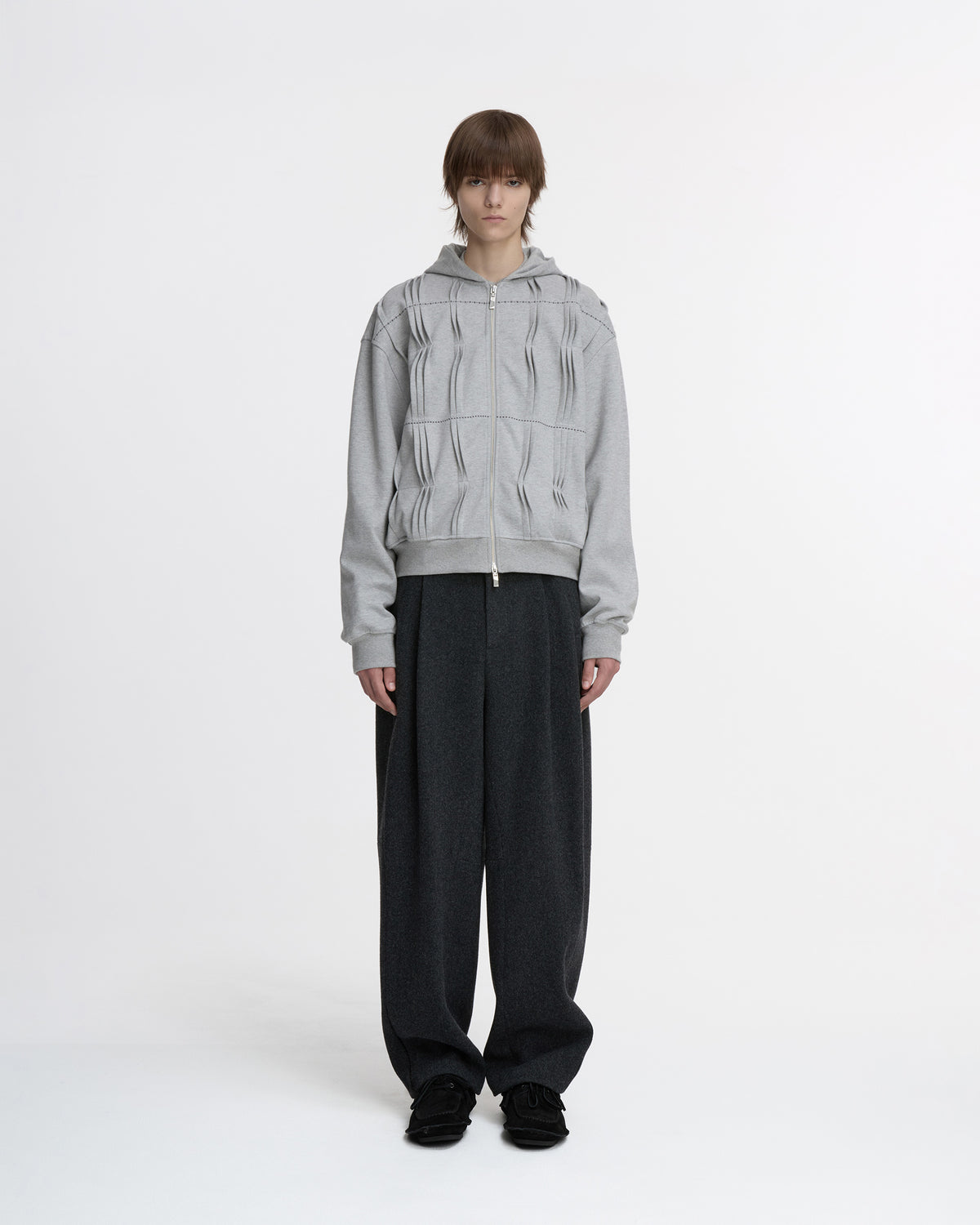 Ader Error - Hoodie zip-up Product. 20 (Grey) product image 2 | TRAB K-Fashion Australia