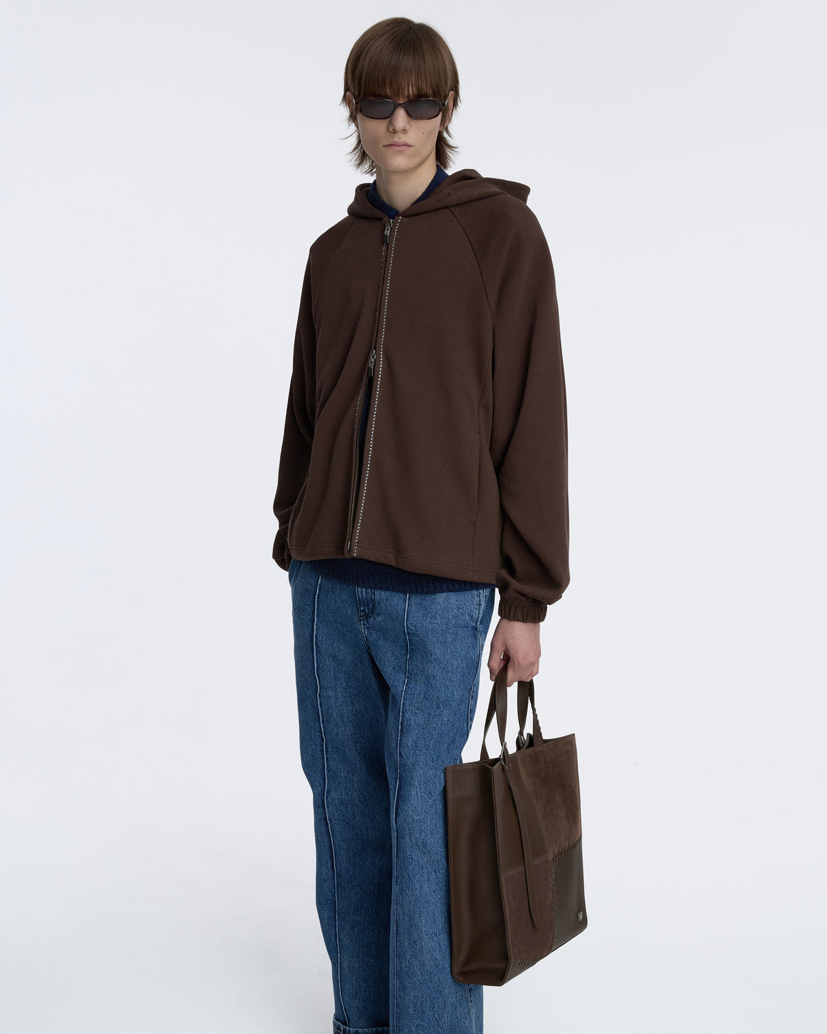 Ader Error - Hoodie zip-up Product. 21 (Brown) product image 4 | TRAB K-Fashion Australia