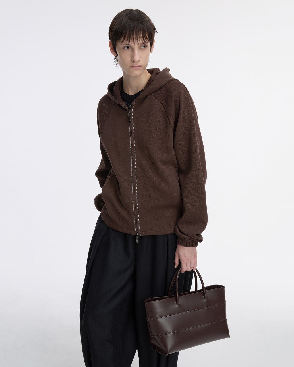 Ader Error - Hoodie zip-up Product. 21 (Brown) product image 8 | TRAB K-Fashion Australia