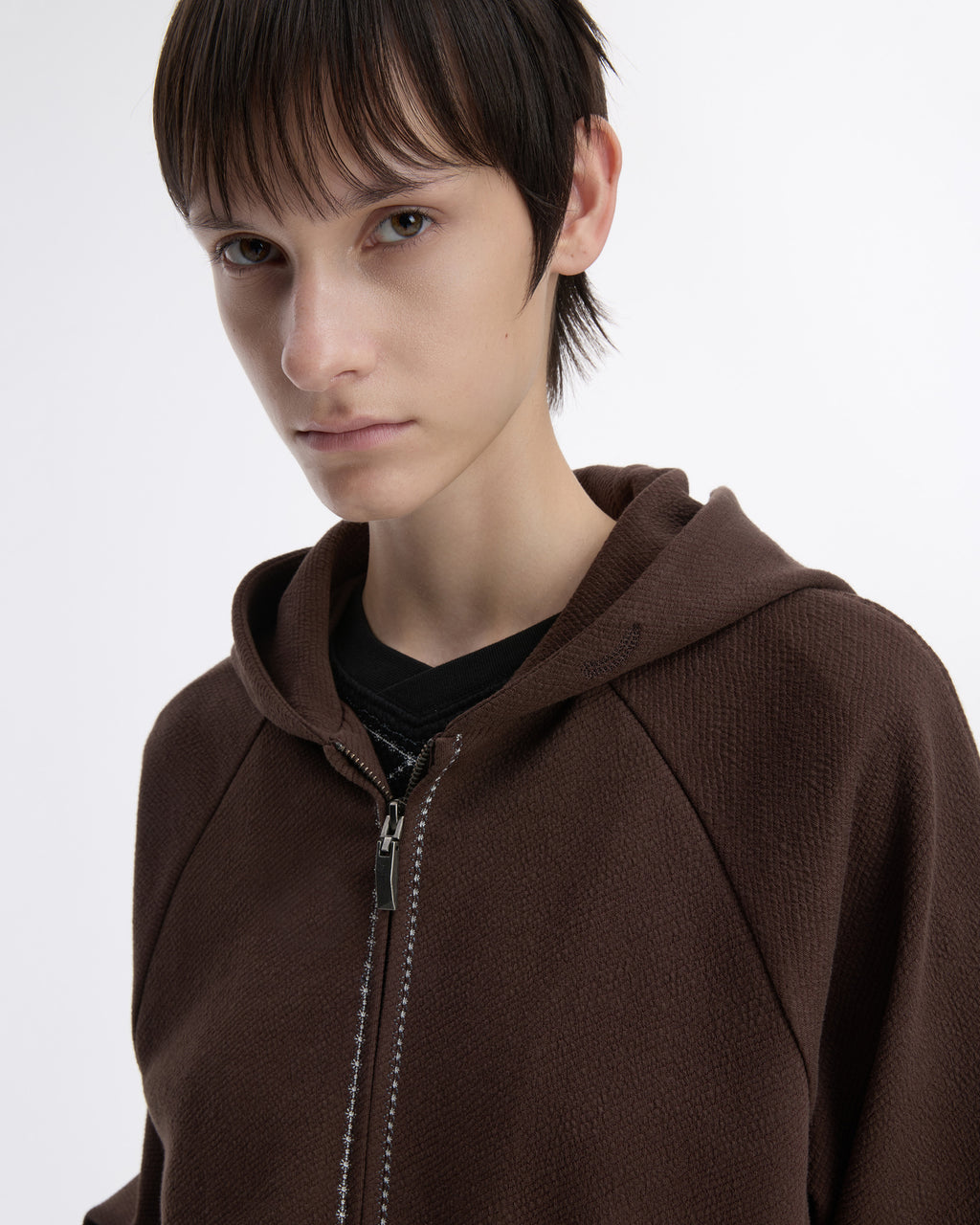 Ader Error - Hoodie zip-up Product. 21 (Brown) product image 9 | TRAB K-Fashion Australia
