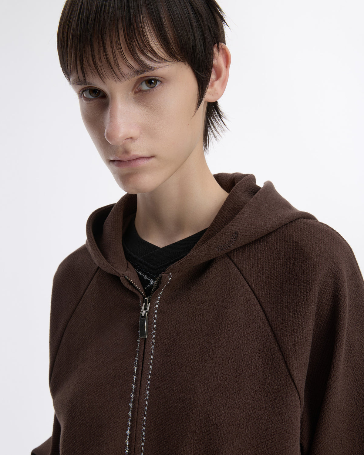 Ader Error - Hoodie zip-up Product. 21 (Brown) product image 9 | TRAB K-Fashion Australia