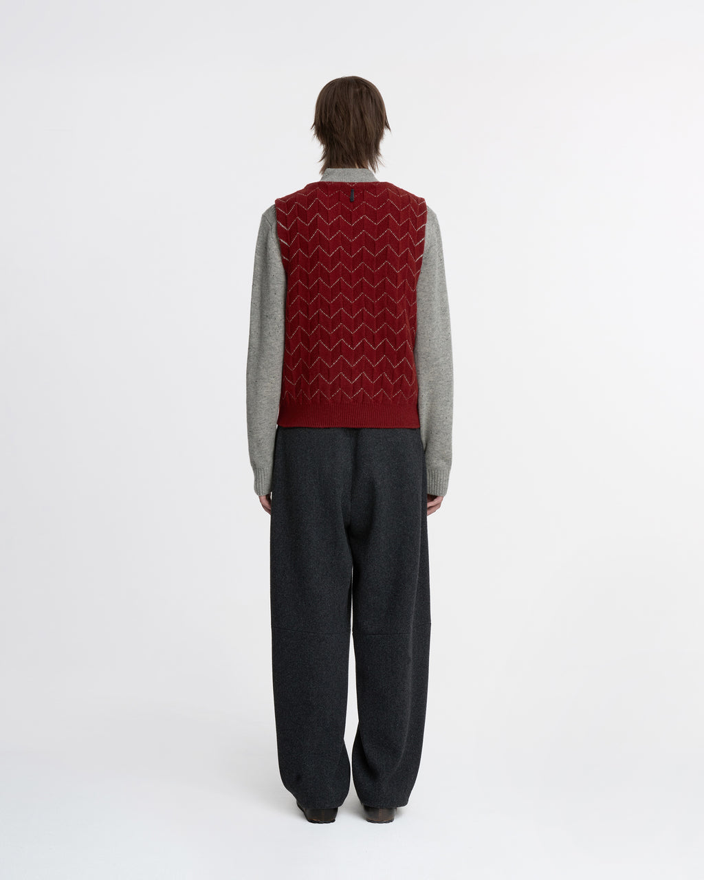 Ader Error - Knit Vest Product. 33 (Burgundy) product image 3 | TRAB K-Fashion Australia