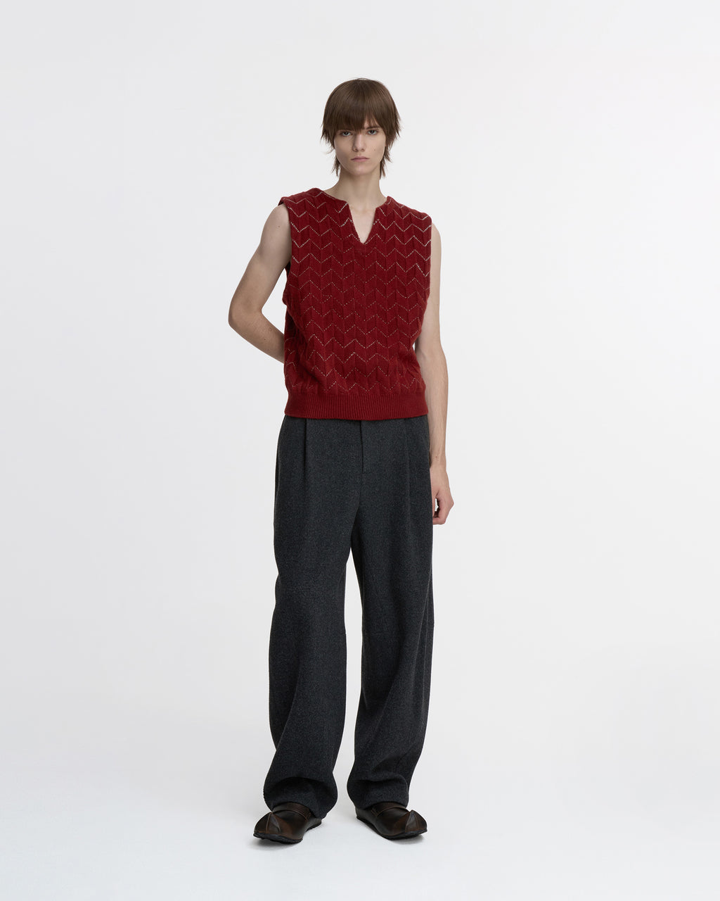 Ader Error - Knit Vest Product. 33 (Burgundy) product image 5 | TRAB K-Fashion Australia