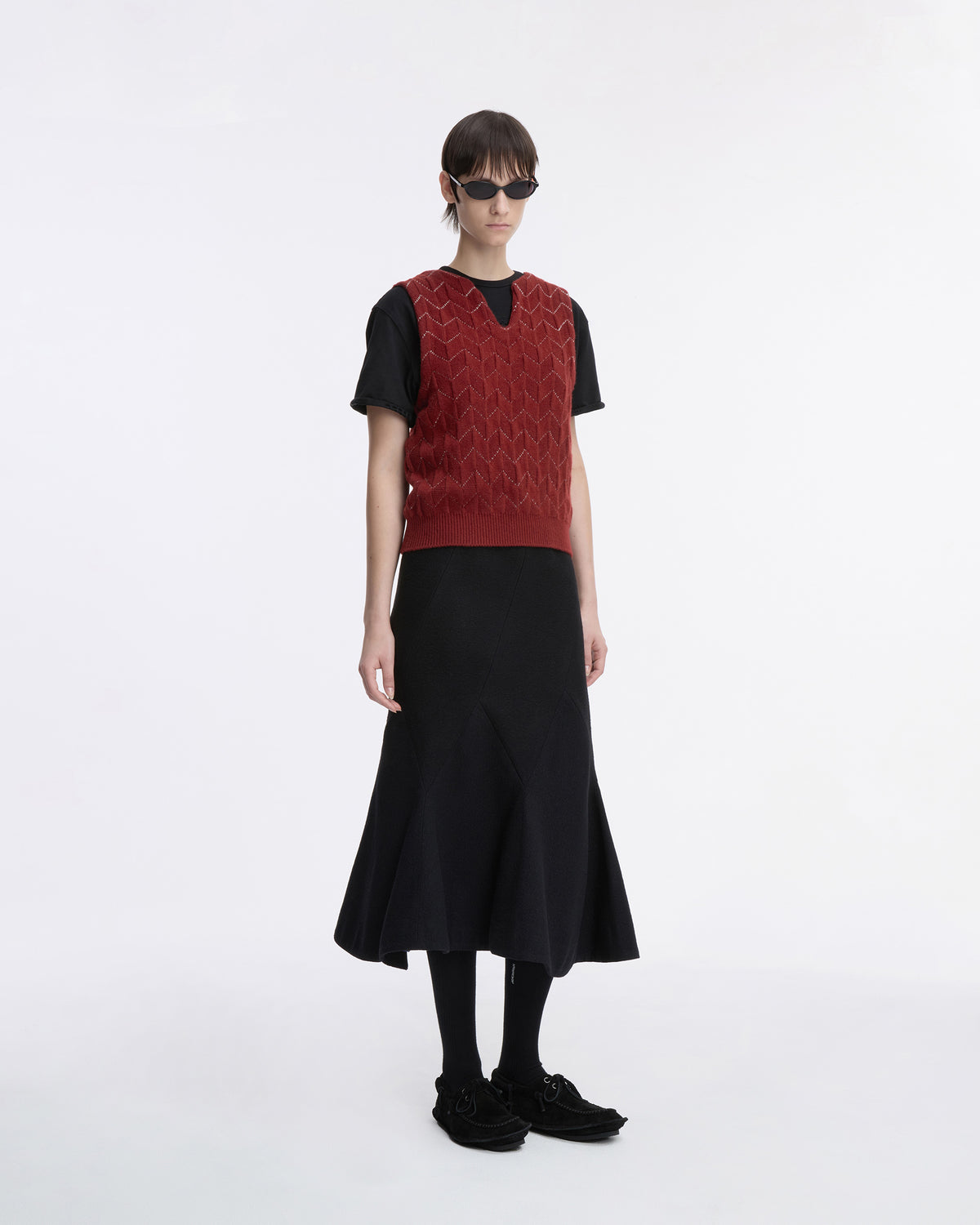 Ader Error - Knit Vest Product. 33 (Burgundy) product image 7 | TRAB K-Fashion Australia