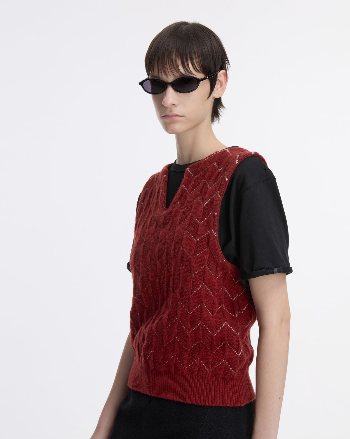 Ader Error - Knit Vest Product. 33 (Burgundy) product image 10 | TRAB K-Fashion Australia