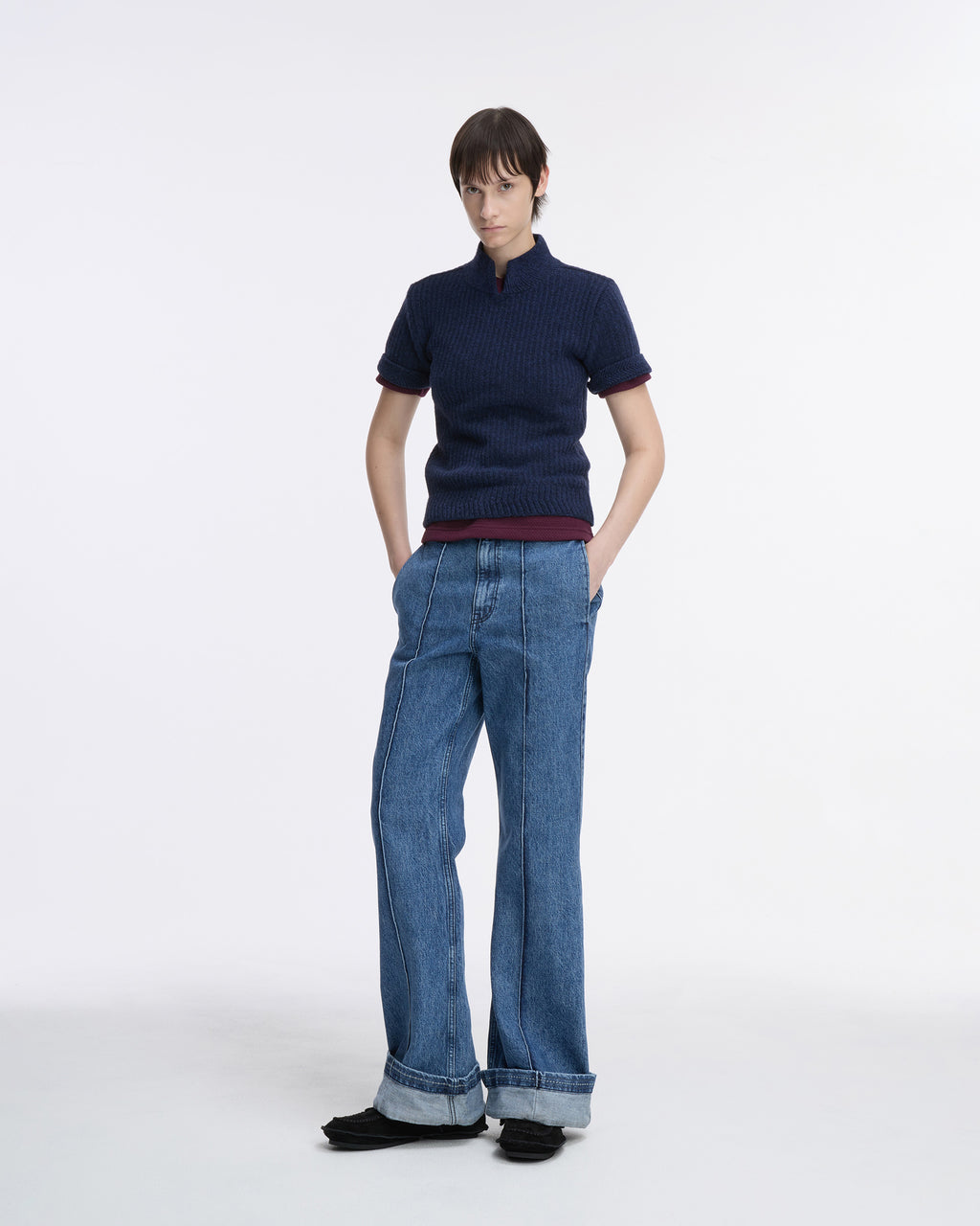 Ader Error - Half Sleeve Knit Product. 37 (Navy) product image 7 | TRAB K-Fashion Australia