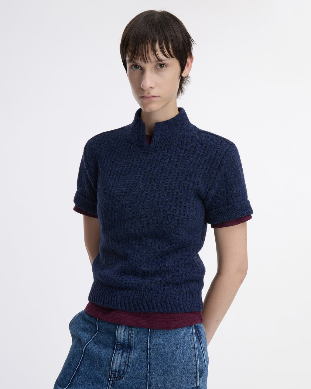 Ader Error - Half Sleeve Knit Product. 37 (Navy) product image 11 | TRAB K-Fashion Australia