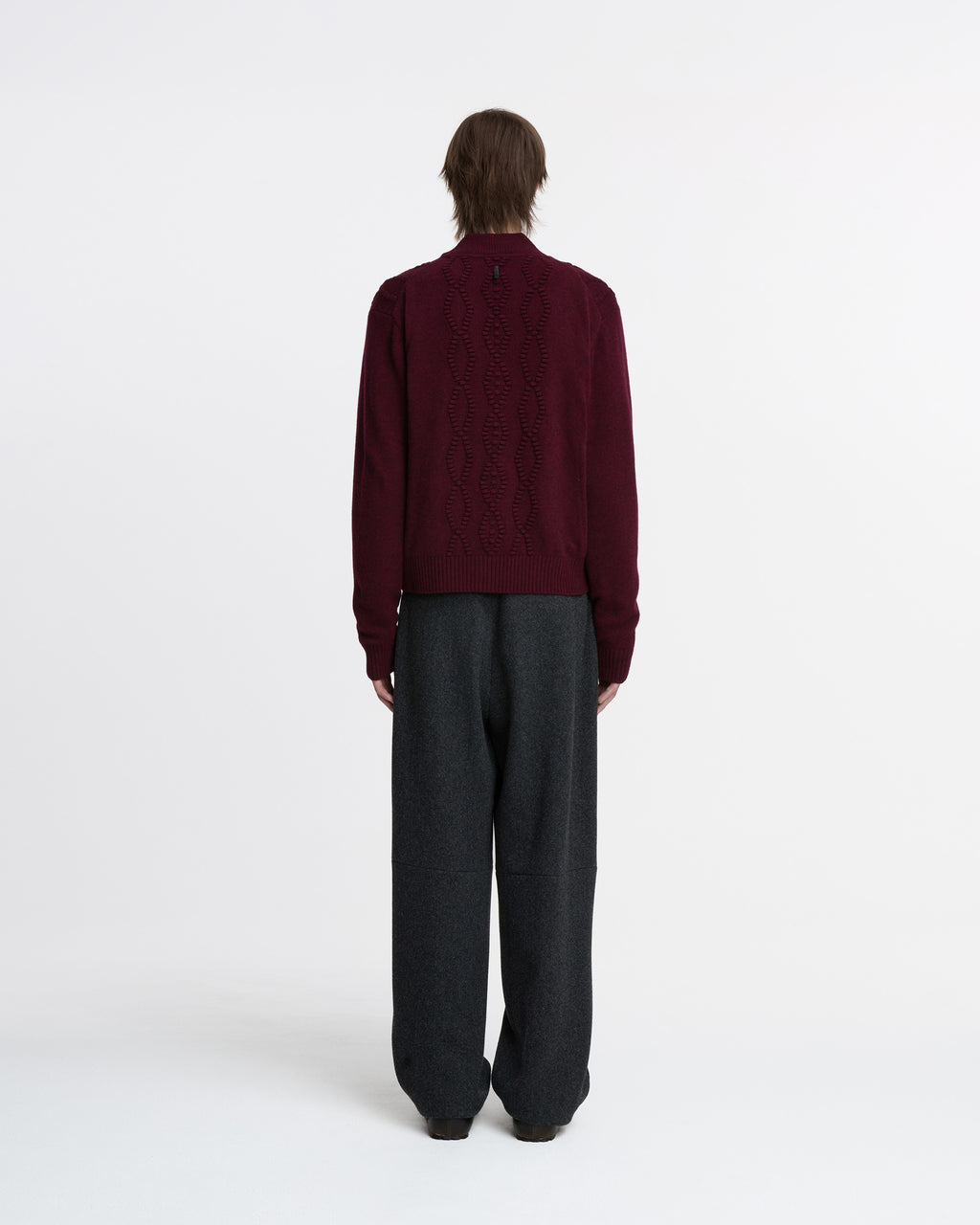 Ader Error - Cardigan Product. 38 (Burgundy) product image 3 | TRAB K-Fashion Australia