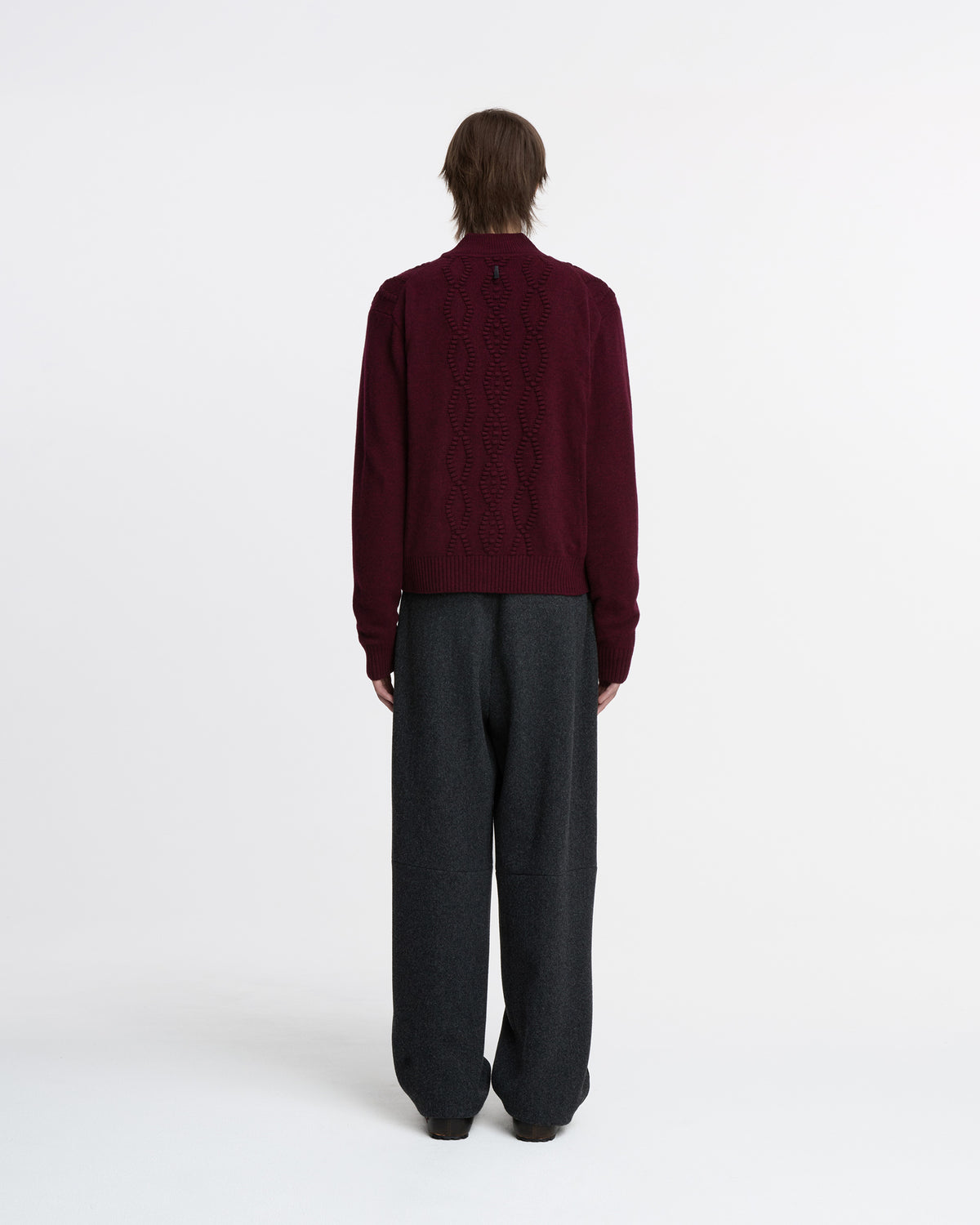 Ader Error - Cardigan Product. 38 (Burgundy) product image 3 | TRAB K-Fashion Australia