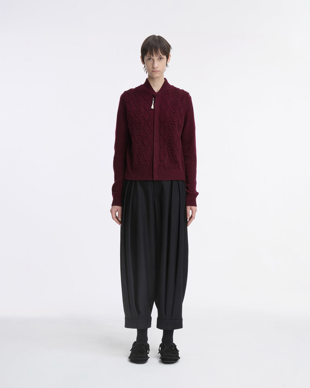 Ader Error - Cardigan Product. 38 (Burgundy) product image 7 | TRAB K-Fashion Australia