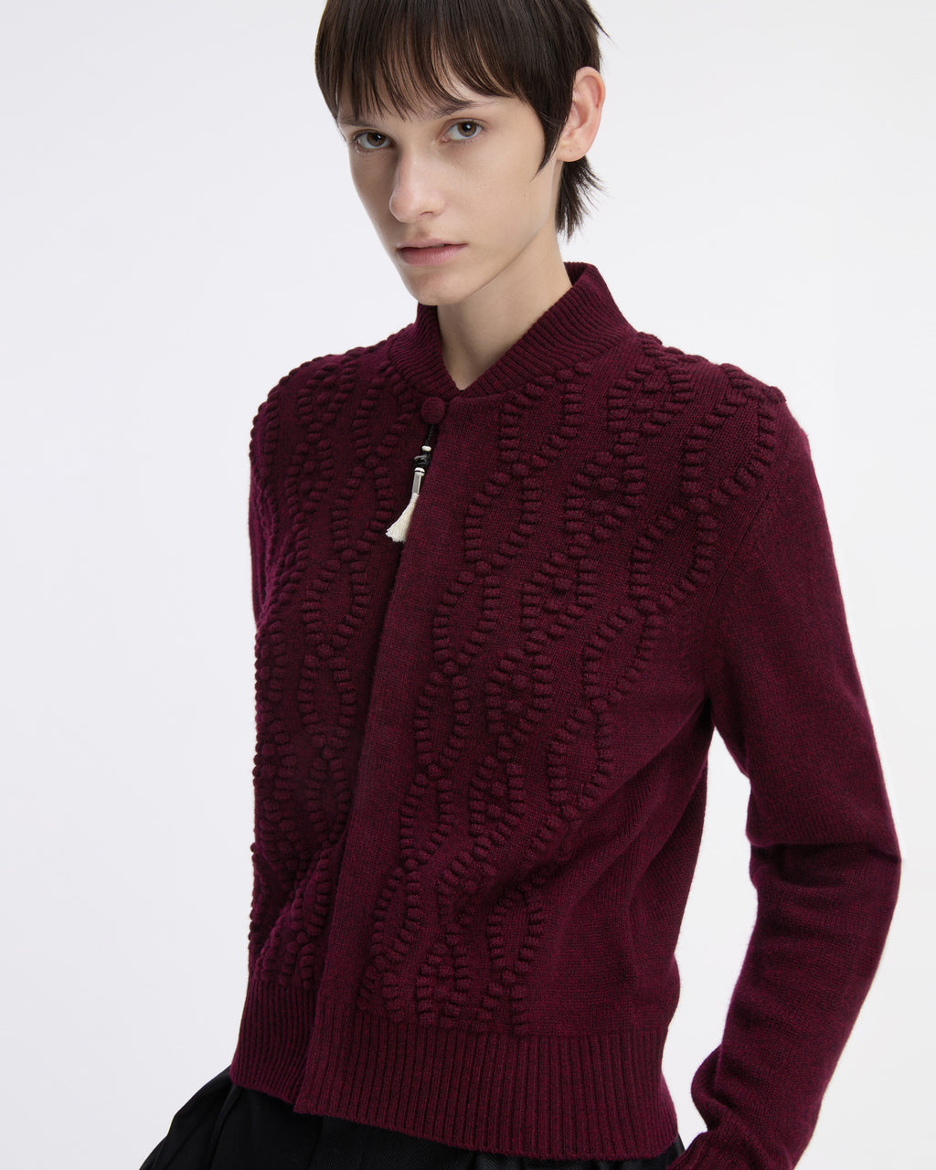 Ader Error - Cardigan Product. 38 (Burgundy) product image 9 | TRAB K-Fashion Australia