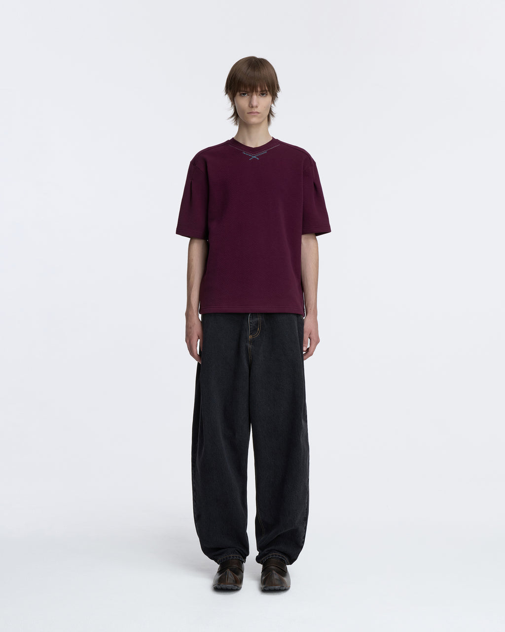 Ader Error - T-shirt Product. 26 (Burgundy) product image 2 | TRAB K-Fashion Australia