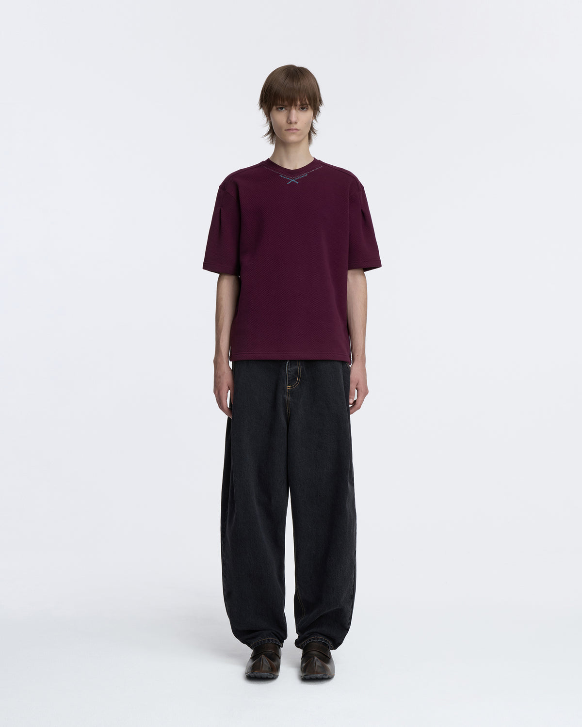 Ader Error - T-shirt Product. 26 (Burgundy) product image 2 | TRAB K-Fashion Australia