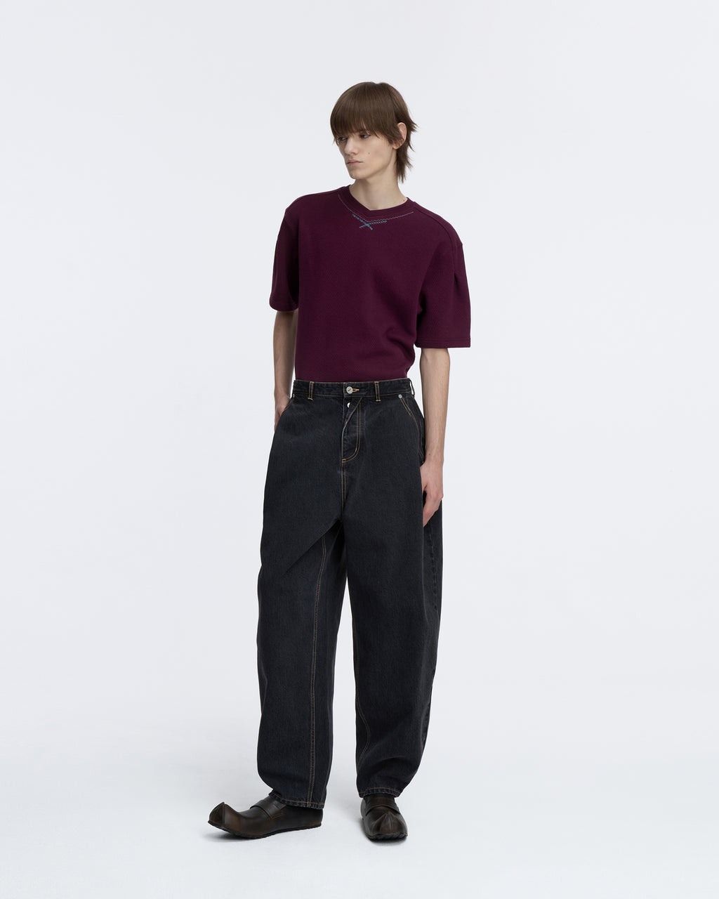 Ader Error - T-shirt Product. 26 (Burgundy) product image 4 | TRAB K-Fashion Australia