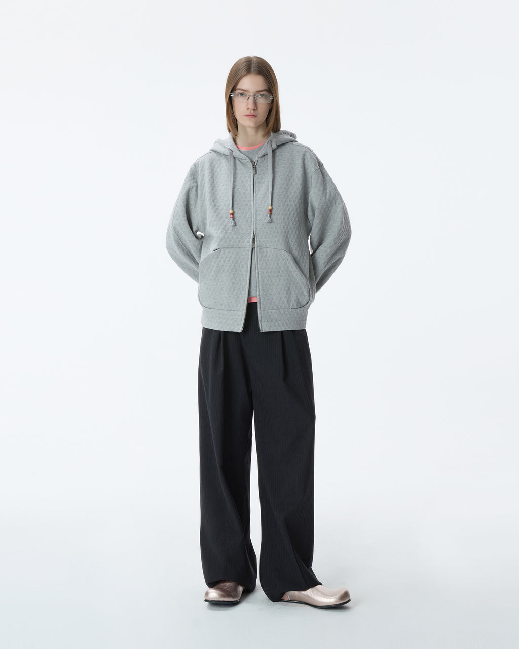 Ader Error - Meadow Hoodie zip-up Product. 21 (Grey) product image 1 | TRAB K-Fashion Australia