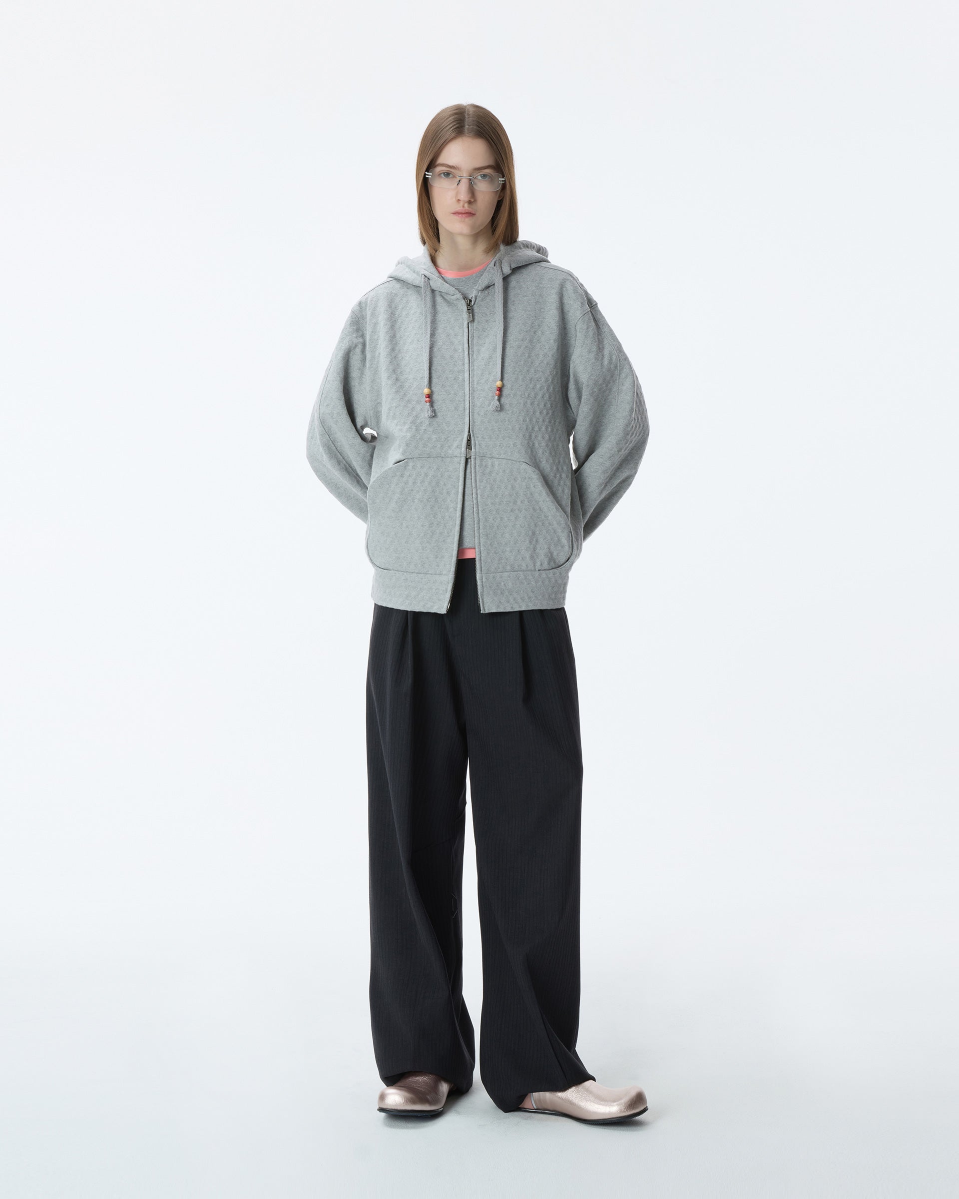 Ader Error - Meadow Hoodie zip-up Product. 21 (Grey) product image 1 | TRAB K-Fashion Australia