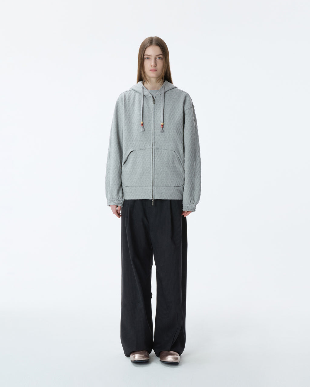Ader Error - Meadow Hoodie zip-up Product. 21 (Grey) product image 2 | TRAB K-Fashion Australia