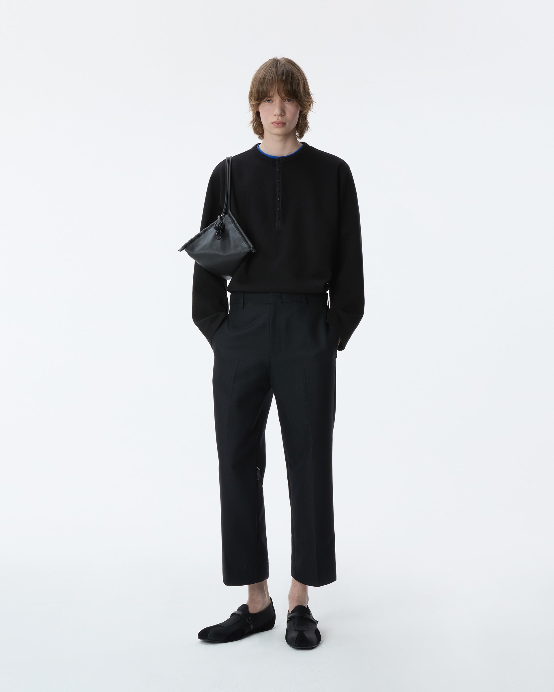Ader Error - Henley Neck  LS T-shirt Product. 22 (Noir) product image 8 | TRAB K-Fashion Australia