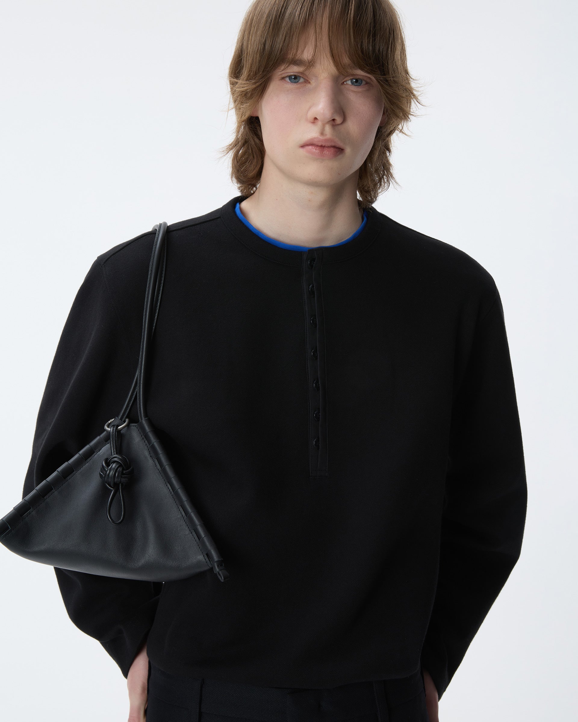 Ader Error - Henley Neck  LS T-shirt Product. 22 (Noir) product image 11 | TRAB K-Fashion Australia