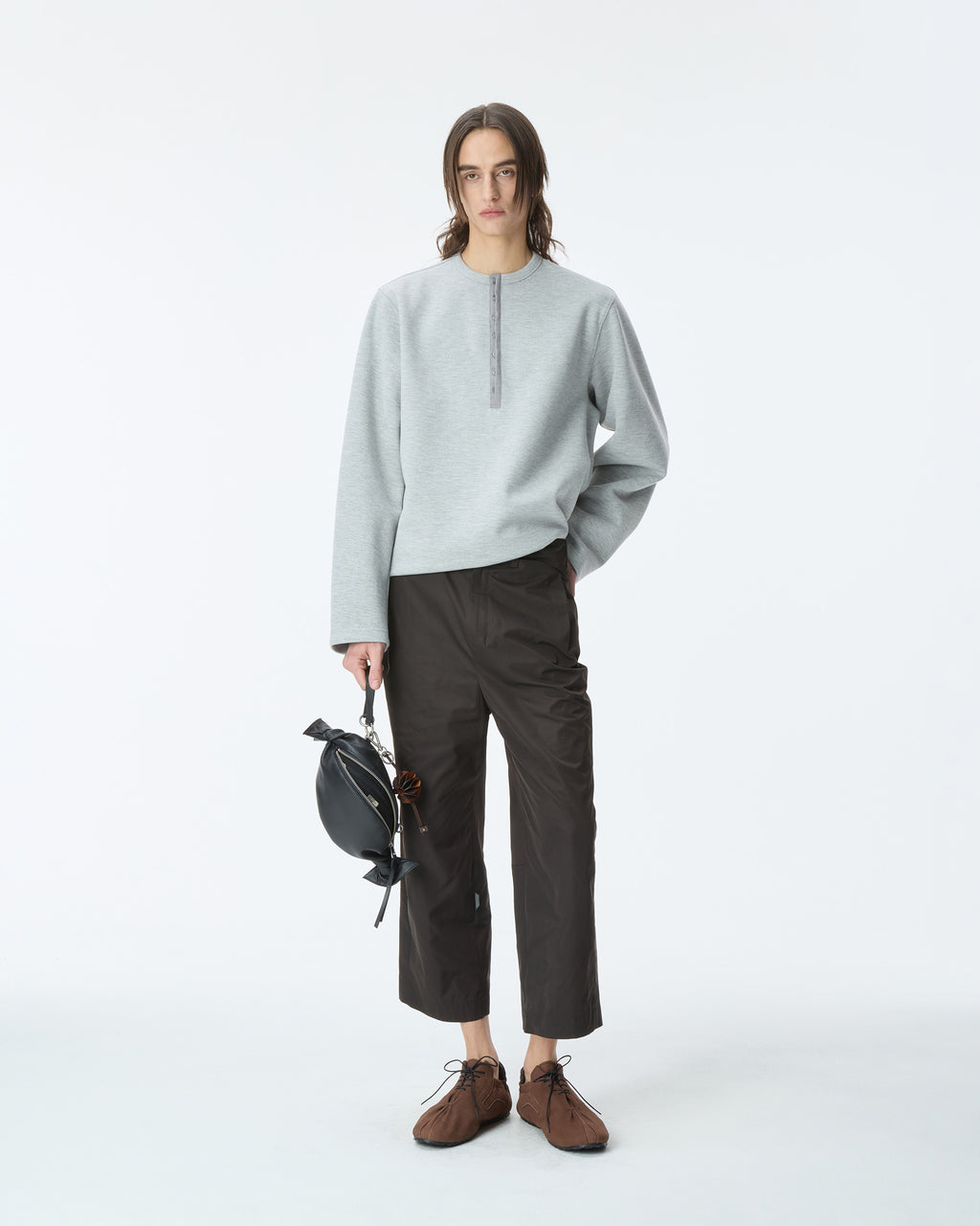 Ader Error - Henley Neck  LS T-shirt Product. 22 (Grey) product image 10 | TRAB K-Fashion Australia