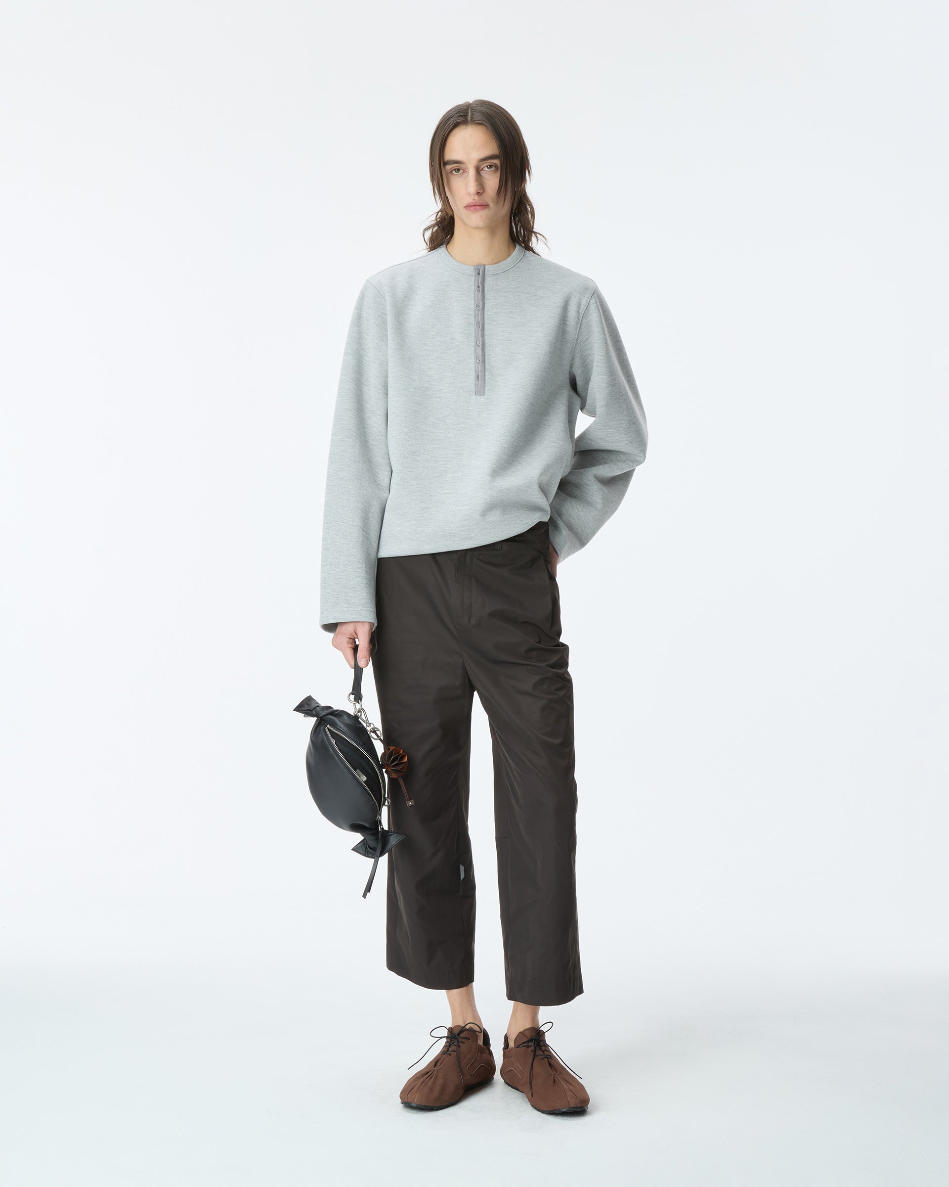 Ader Error - Henley Neck  LS T-shirt Product. 22 (Grey) product image 10 | TRAB K-Fashion Australia