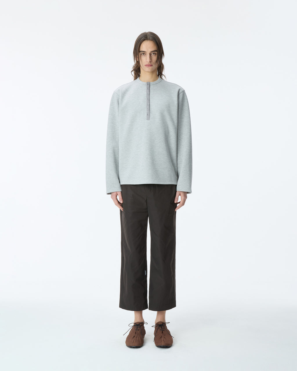 Ader Error - Henley Neck  LS T-shirt Product. 22 (Grey) product image 11 | TRAB K-Fashion Australia