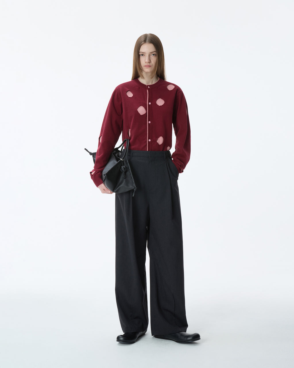 Ader Error - Cardigan Product. 27 (Burgundy) product image 1 | TRAB K-Fashion Australia