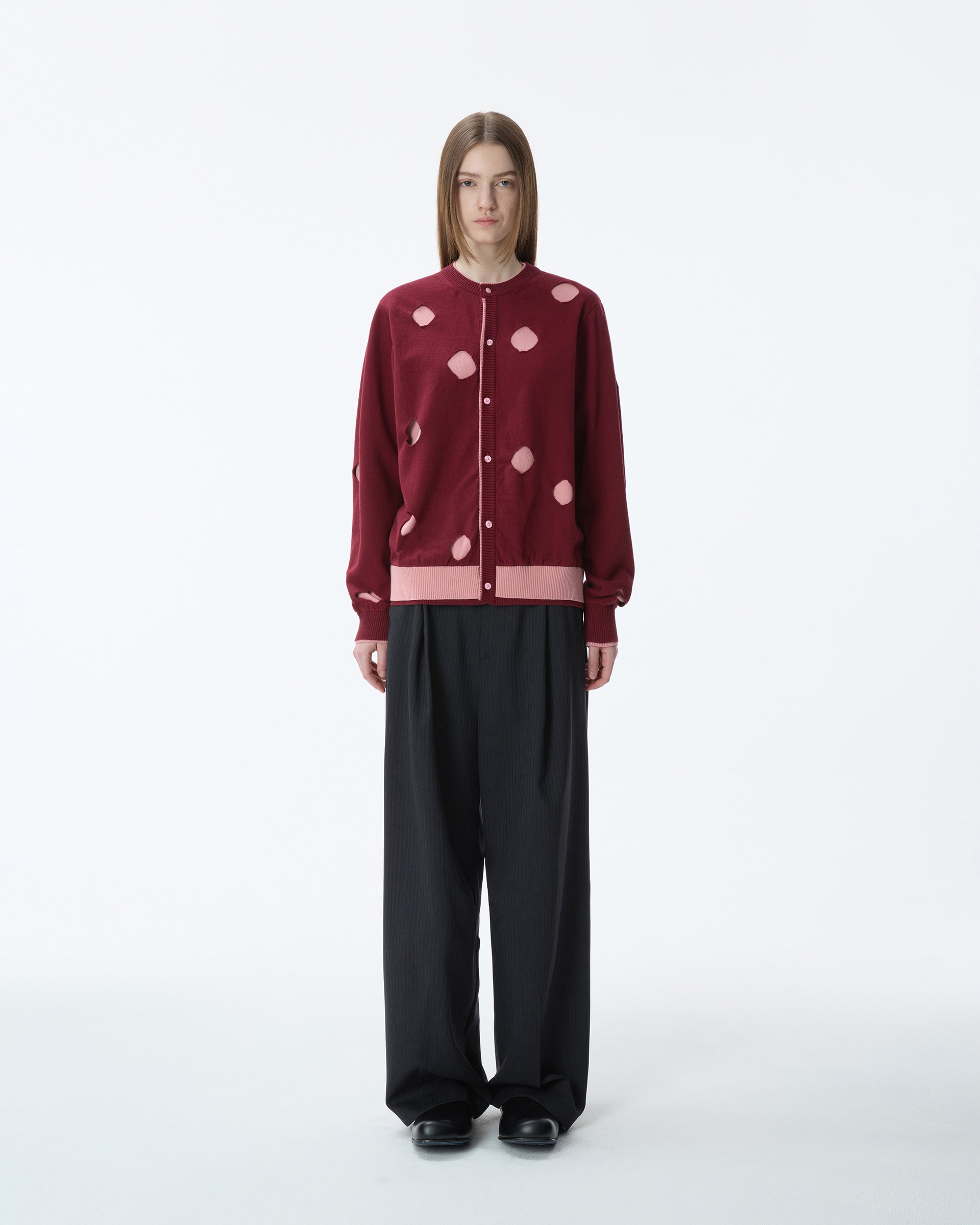 Ader Error - Cardigan Product. 27 (Burgundy) product image 2 | TRAB K-Fashion Australia