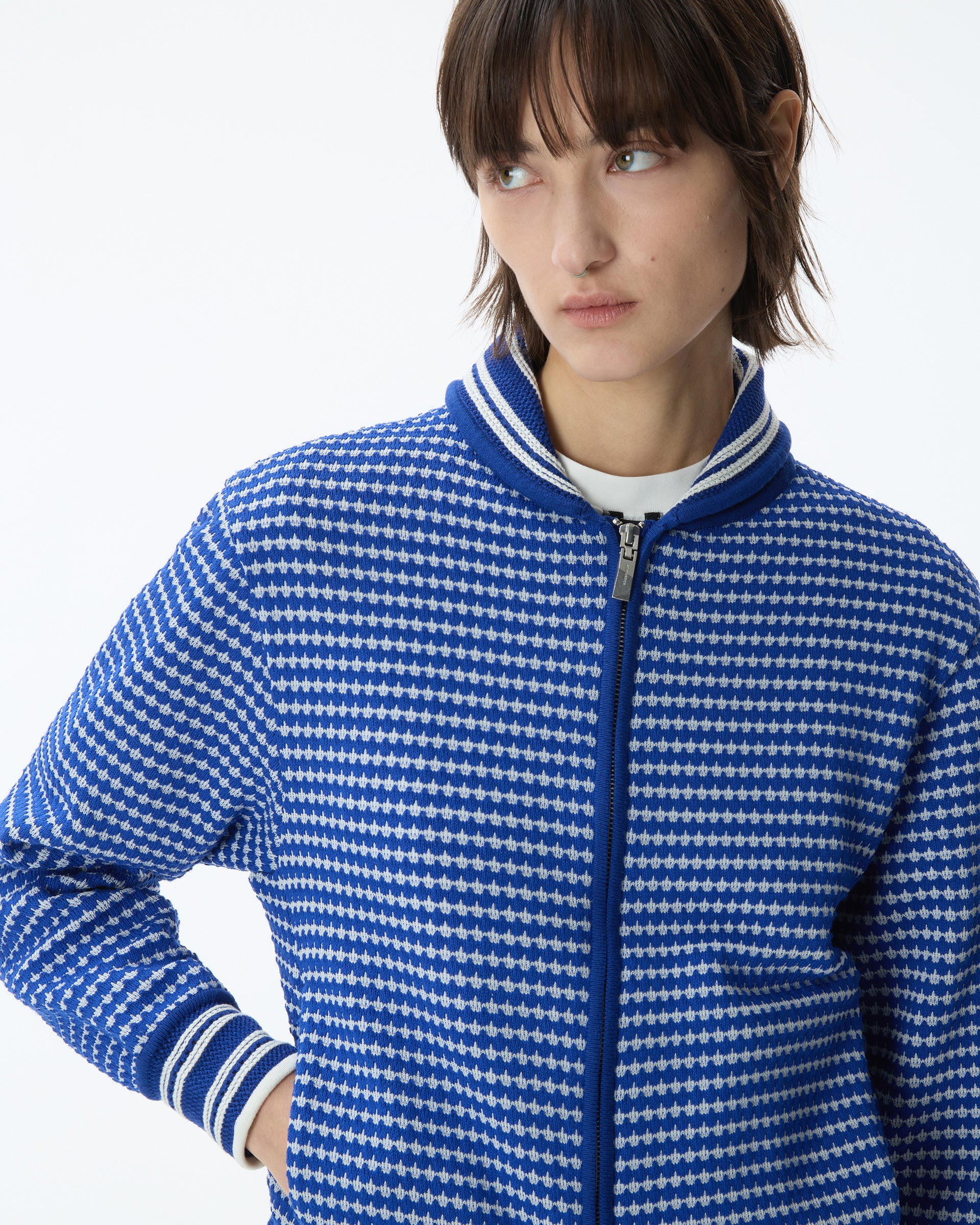 Ader Error - Knit zip-up Product. 28 (Blue) product image 6 | TRAB K-Fashion Australia