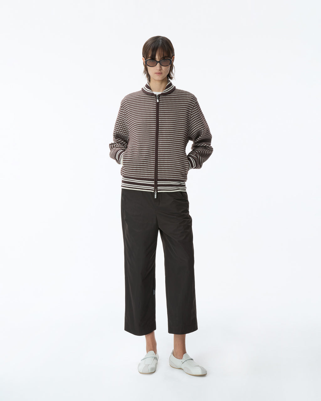 Ader Error - Knit zip-up Product. 28 (Brown) product image 1 | TRAB K-Fashion Australia