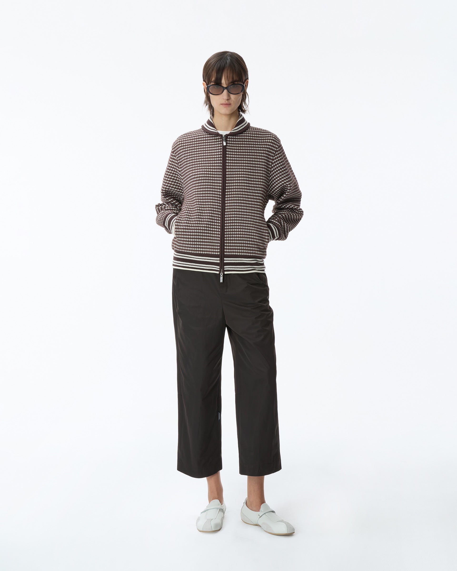 Ader Error - Knit zip-up Product. 28 (Brown) product image 1 | TRAB K-Fashion Australia