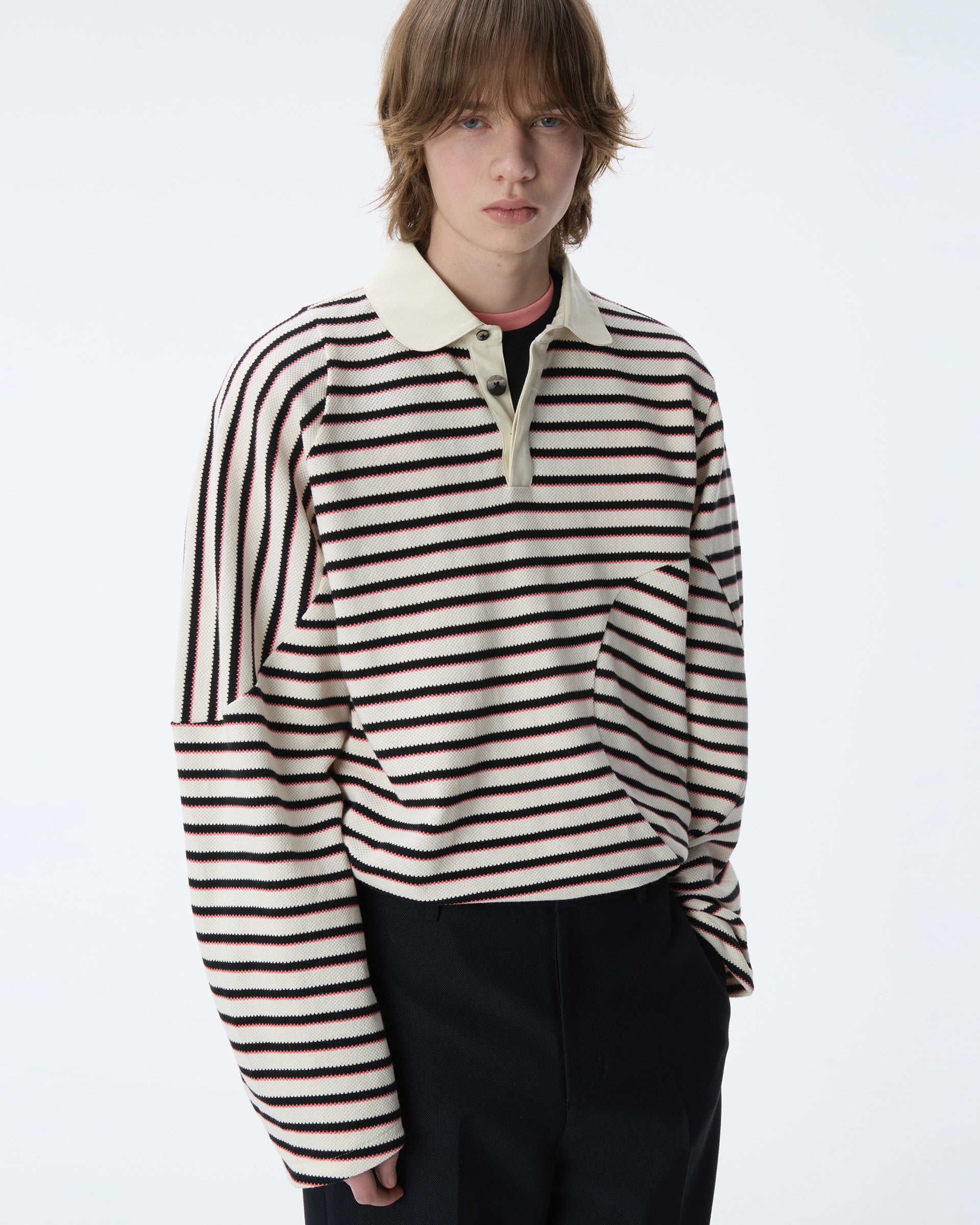 Ader Error - Polo LS T-shirt Product. 29 (Ivory) product image 13 | TRAB K-Fashion Australia