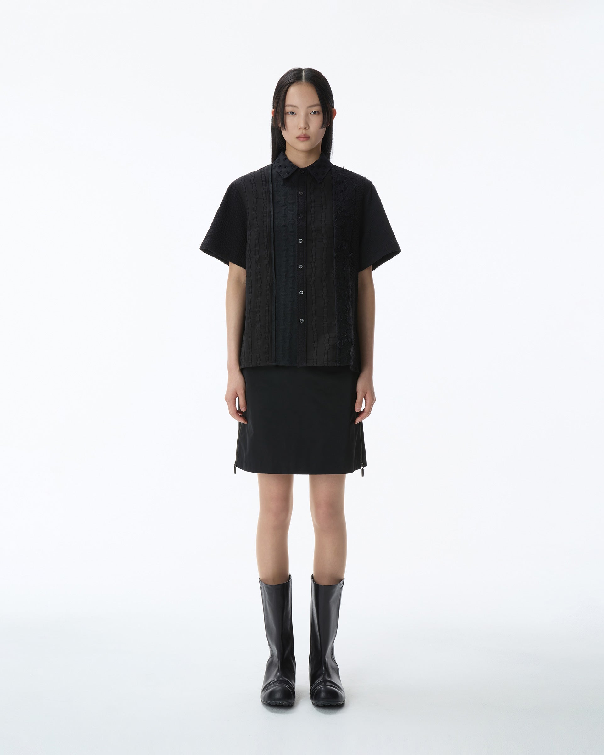 Ader Error - Half Sleeve Shirt Product. 36 (Noir) product image 2 | TRAB K-Fashion Australia