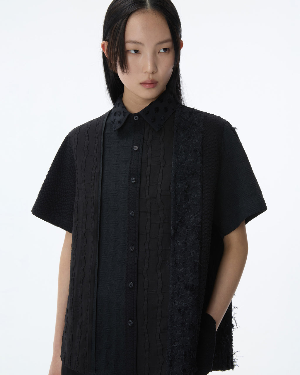 Ader Error - Half Sleeve Shirt Product. 36 (Noir) product image 5 | TRAB K-Fashion Australia