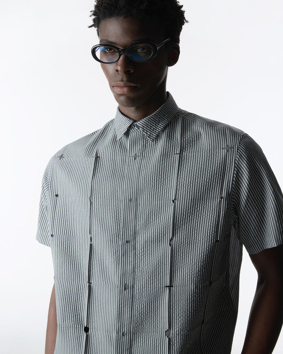 Ader Error - Half Sleeve Shirt Product. 38 (Noir) product image 4 | TRAB K-Fashion Australia
