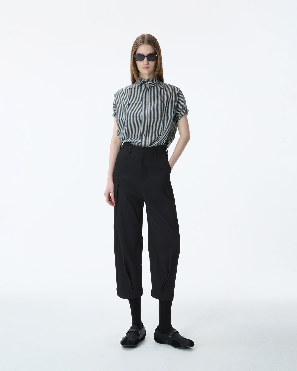 Ader Error - Half Sleeve Shirt Product. 38 (Noir) product image 5 | TRAB K-Fashion Australia