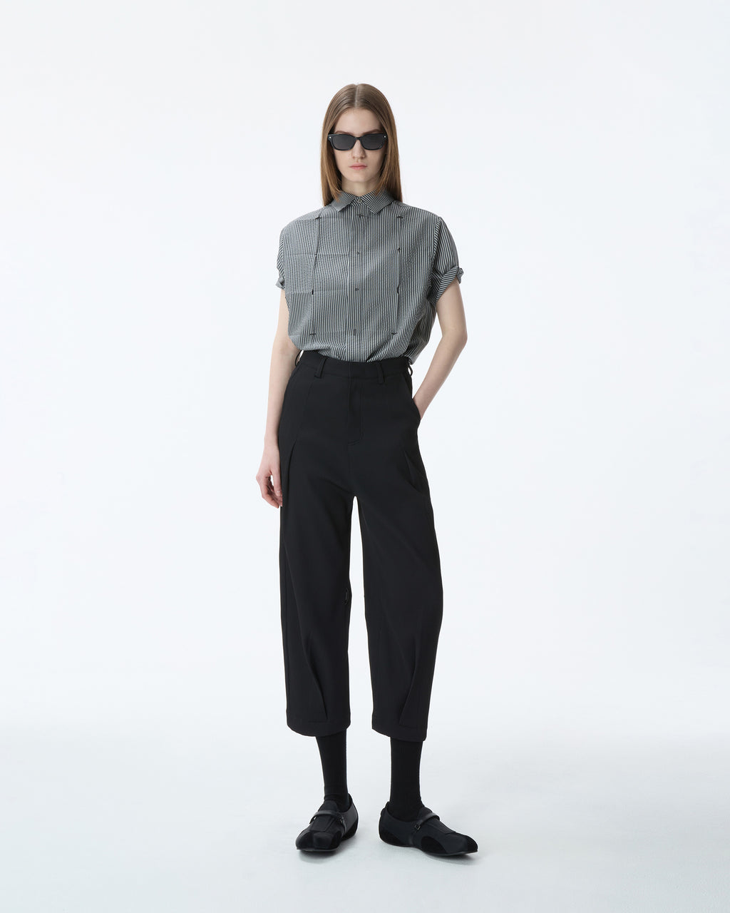Ader Error - Half Sleeve Shirt Product. 38 (Noir) product image 1 | TRAB K-Fashion Australia